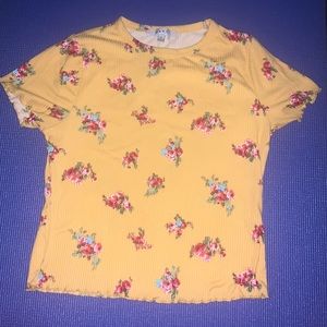 Gaze Yellow with flower print Shirt